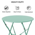 thumbnail image 5 of Grand Patio Metal 3-Piece Folding Bistro Table and Chairs Set, Outdoor Patio Dining Furniture for Small Spaces, Balcony, Mint Green, 5 of 7