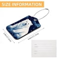 thumbnail image 5 of Galaxy Polar Bear Square PU Leather Luggage Tags - 2 Pack with Privacy Cover and Stainless Steel Ring - Suitable for Travel, Backpack, Handbag - Suitcase Tags, Travel Tag, 5 of 7