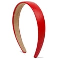 thumbnail image 5 of Navy Blue Headbands for Women 1 Inch Halloween Headbands Wide Thick Red Hairband Faux Leather Headband for Women and Girls Fashion Plastic Hard Head Band Solid Colors（2 packs）, 5 of 11