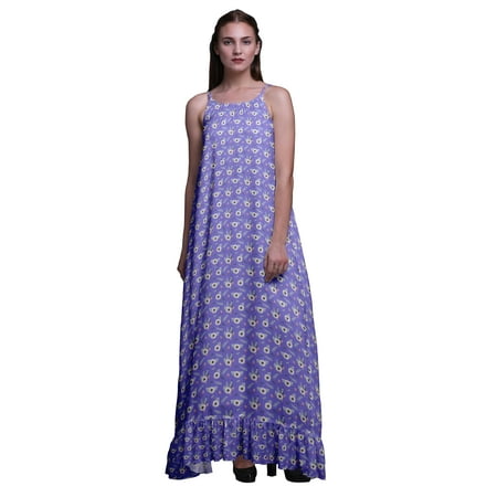 

Bimba Medium Purple Floral Feathers & Anemone Spaghetti Strap Womens Sleepwear Nightgown Ladies Nightwear Nursing Sleep Dress X-Small