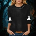 thumbnail image 4 of Jkety Sweatshirts Halloween Ghost Sweatshirt Women - Halloween Graphic Crewneck Tops Casual Sweater Women Tshirt(Black,XL), 4 of 6