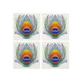 thumbnail image 4 of CafePress - Peacock Feather - Tile Coaster, Drink Coaster Set of 4 w/ holder, 4 of 5