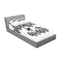 thumbnail image 2 of Ambesonne Saying Fitted Sheet & Pillow Sham Set, Monochrome Travel Typography, Twin, White Black, 2 of 2