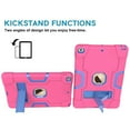 thumbnail image 4 of Dteck Rugged Case for iPad 9th/8th/7th Generation 10.2 inch, Heavy Duty Hybrid Case with Kickstand Full Body Protective Case Shell for iPad 10.2" 2021/2020/2019,Rose/Blue, 4 of 6