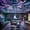 1pc, variant on Water Ripple Projector Lamp with Starry Sky LED - USB-C/Battery Powered, Remote Control Color Changing Mood Light for Bedroom, Living Room, Holiday Gift, Sunset Ambiance Lighting Effect