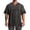 A-Grey246, variant on XIAONU Mens Breathable Henley Shirt Long Sleeve Stand Collar Tunic Top Lightweight Casual Daily Wear Beach Vacation Shirts