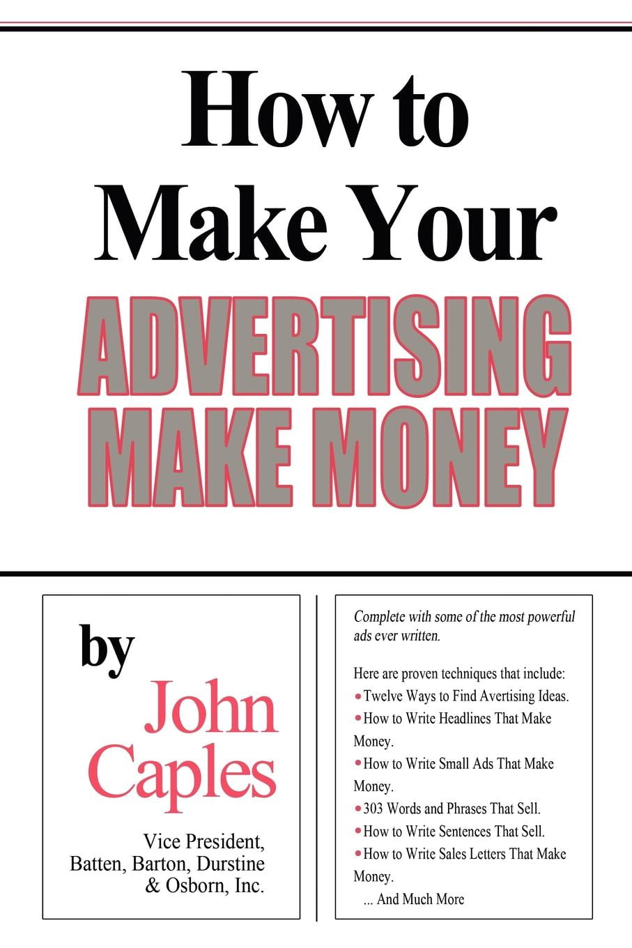 How to Make Your Advertising Make Money (Paperback)