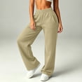 thumbnail image 6 of BUIGTTKLOP Womens Sweatpants Fleece Lined Wide Leg Baggy Lounge Sweat Pants High Waisted Comfy Casual Warm Fall Winter Workout Gym Trousers, 6 of 7