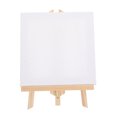 thumbnail image 1 of Model Paint Stand Mini Canvas Painting Set White Synthetic Material 2Pcs 7.9X7.9X0.4In, 1 of 8