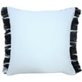 thumbnail image 2 of Ox Bay Bailey 20" x 20" Jet Black/White Striped Indoor/Outdoor Adult Decorative Throw Pillow Cover, 2 of 12