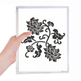 thumbnail image 1 of Outline Black Flowers Notebook Loose Diary Refillable Journal Stationery, 1 of 3