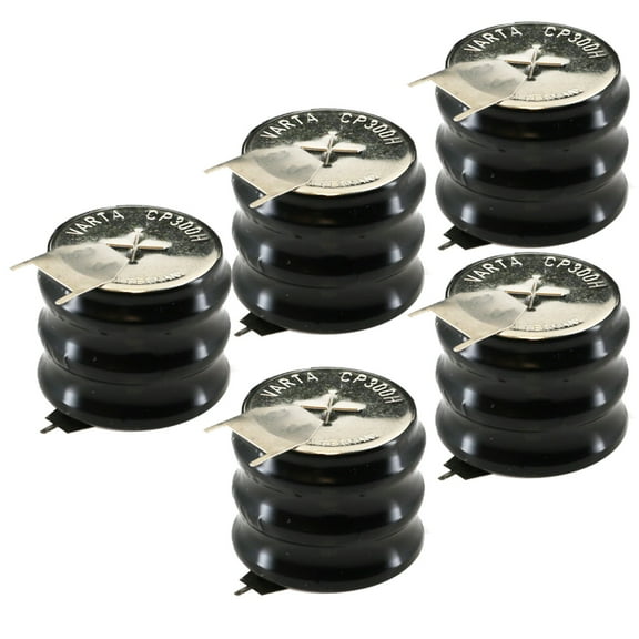 5x 3/CP300H-3PIN 3.6V 300mAh NiMH Battery w/PINS for RTC, MBU, Vehicle Tracking