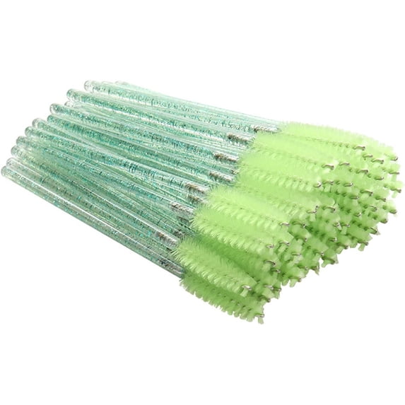 2000pc Cosmetic Eyelash Brush Crystal Mascara Wands Applicator Diamond Eyelashes Brushes Disposable Glitter Make Up Brushes Tool Lasting (Handle Color : 04)