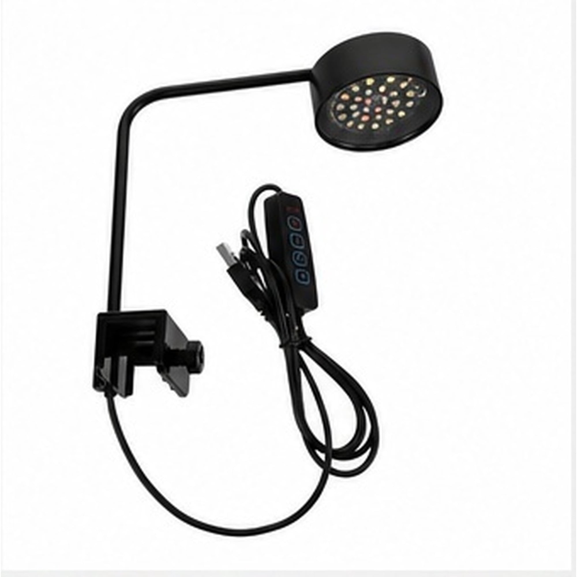 HOOWIFFY Underwater Aquarium LED Clip Light with USB Power and Blue White Illumination