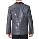 thumbnail image 3 of CHAQUETAS DE TRAJE DE HOMBRE INSPIRE CHIC con lentejuelas brillantes metálicas de argyle y cuadros 2XL Plata, 3 of 5