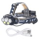 thumbnail image 2 of Linterna frontal recargable por USB, linterna frontal recargable Linterna frontal recargable de 5 LED Linterna frontal recargable LED Aspecto llamativo, 2 of 9