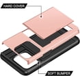 thumbnail image 3 of for iPhone 14 Pro Max Case Wallet Card Holder Hidden Pocket Sliding Door Heavy Duty Dual Layer Hard PC Soft Rubber Bumper Protective Cover Case for iPhone 14 Pro Max 6.7" Rose Gold, 3 of 14