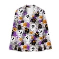 thumbnail image 7 of Gamivast Halloween Pajama Set for Women Long Sleeve Button Down Sleepwear Tops and Lounge Pants 2 Piece Pjs Set Lightweight Comfortable Spooky Pumpkin Bat Print Wear Multicolor XXL, 7 of 7