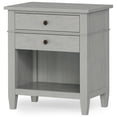 thumbnail image 6 of Simpli Home Carlton SOLID WOOD 24 inch Wide Contemporary Bedside Nightstand Table in Fog Grey, 6 of 12