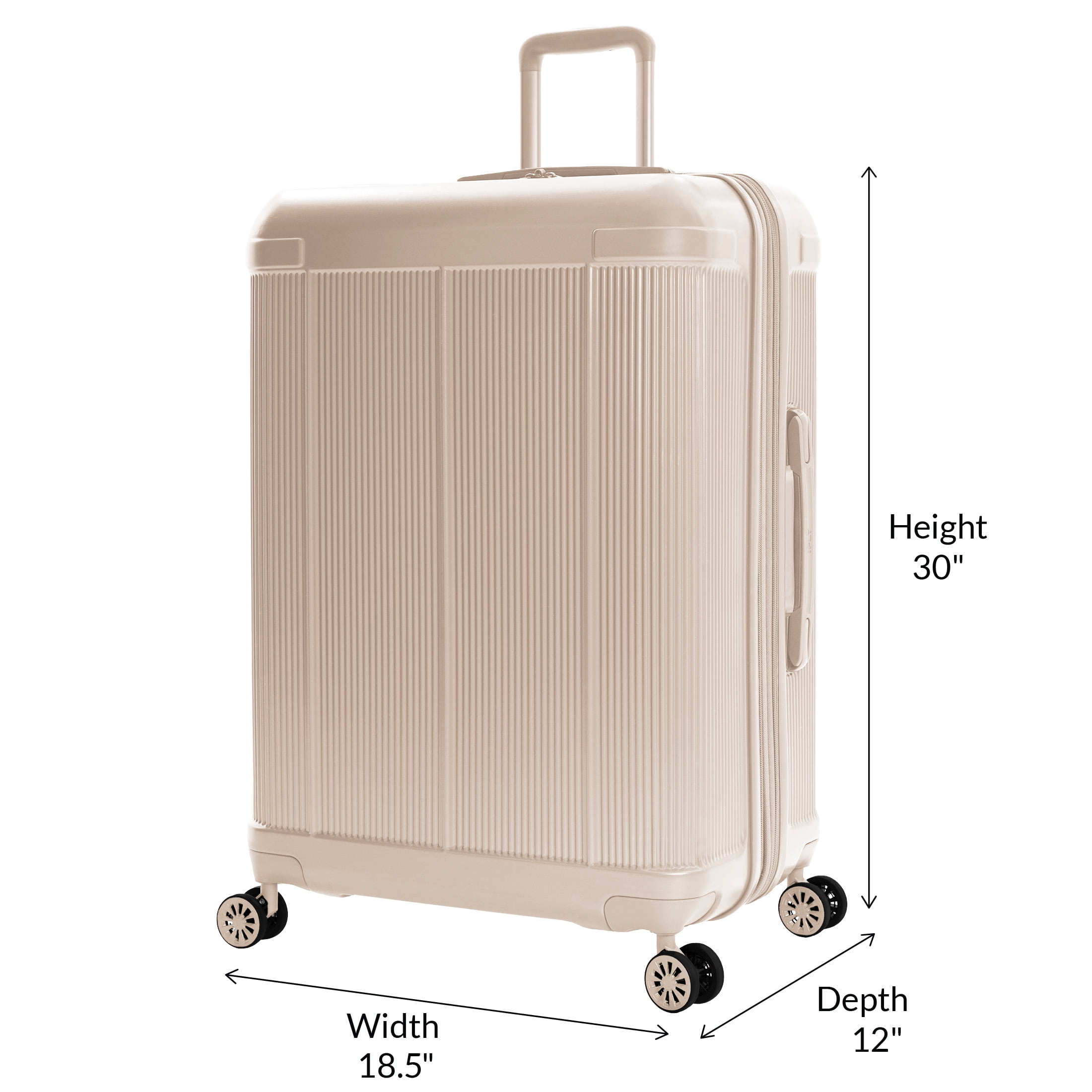 iFLY Rise 28" Expandable Hardside Large Checked Spinner Luggage, Sand