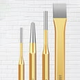 thumbnail image 3 of 6Pcs Chisel Set Flat Center Cylindrical Chisel with Canvas Bag Woodworking Punch, 3 of 9