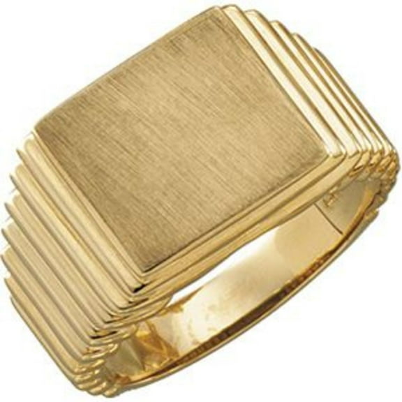 Men's Signet Ring in 14k Yellow Gold - Size 7