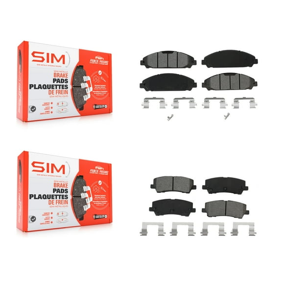 SIM Front Rear Semi-Metallic Brake Pads Kit for Car Ford Mustang V6 with 3.7L KSM-100516