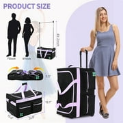 SparkTrend 23 inches Dance Bag With Garment Rack Dance Competition Bag for Dancers