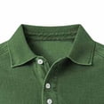 thumbnail image 5 of DayScoop Plus Size T-Shirt for Men Casual T Shirt Summer Fashion Solid Color Button Open Close Vintage Short Sleeve Lapel Tops Tees, 5 of 6