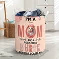 thumbnail image 3 of I'm a Pitbull Mom and a Registered Nurse Nothing Scares Me Foldable Laundry Basket Terrier Dog Lover Organizer Storage with Handles - 00002, 3 of 5