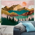 thumbnail image 4 of Large Tapestry Wall Hanging, EpicGadget Valley Mountain Forest Tree Sunset Psychedelic Wall Tapestries Large Aesthetic Room Decor Dorm Wall Hanging Art Nature Landscape Wall Art Home Décor (51"x 59"), 4 of 5