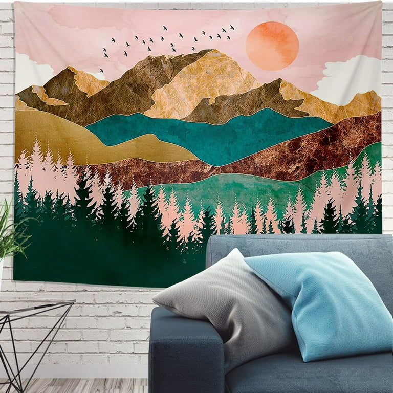Forest In The Sky Tapestry Wall Hanging Nature Scenery Boho Hippie