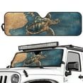 thumbnail image 2 of Uorisanigo Windshield Sunshade for 2018-2025 Jeep Wrangler JL, Blue Turtle Print Sun Visor Windshield Shade Blocks UV Rays, Shade Heat Shield for 2020-2025 Jeep Gladiator, 2 of 7