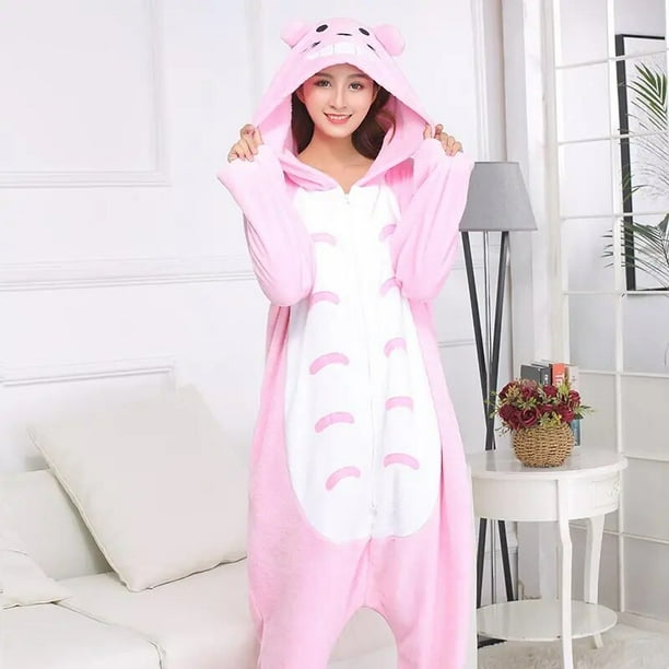 Kigurumis-Mono de Navidad con cremallera para mujer y niña, pijama de animales familiares, ropa de casa suave y cálida, monos para adultos, traje de dibujos animados