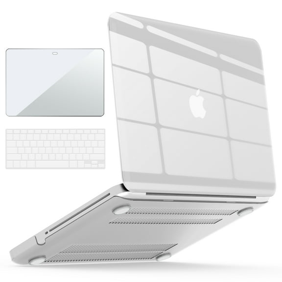 IBENZER Compatible with MacBook Pro 13 Inch Case 2012-2008 A1278, Plastic Hard Shell Case with Keyboard Cover & Screen Protector for Old Version Mac Pro 13 with CD-ROM, Crystal Clear, W-P13CYCL 2