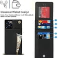 thumbnail image 4 of Crossbody Phone Case for iPhone 12 Pro Max Case with Card Holder for Women,iPhone 12 Pro Max Case Wallet with Strap Lanyard for Men,PU Leather Magnetic Clasp with Kickstand 6.7", Black, 4 of 16