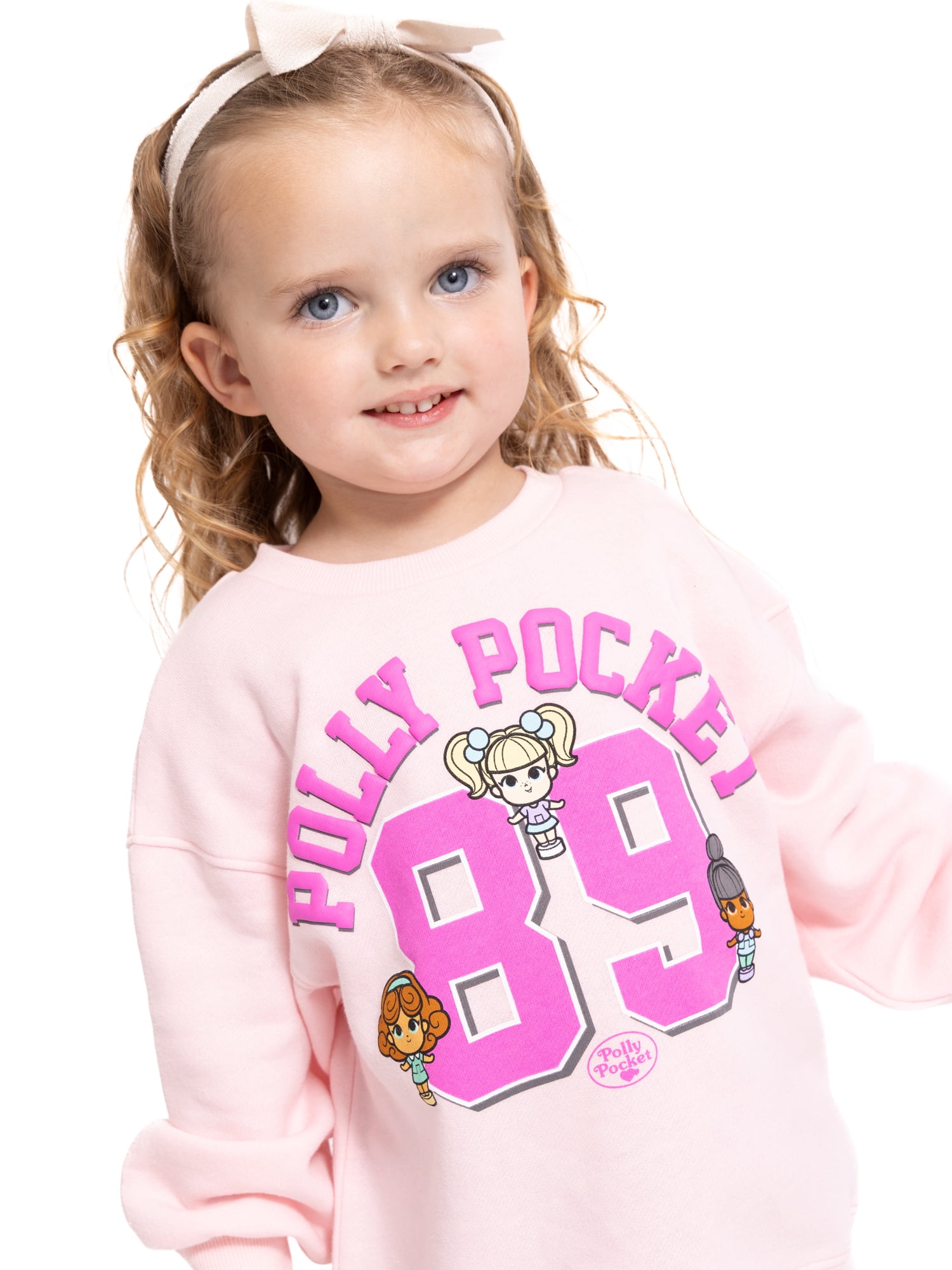 Polly Pocket Toddler Girls Printed Crewneck Sweatshirt and Flare Leggings Set, 2 Piece, Sizes 12M-5T