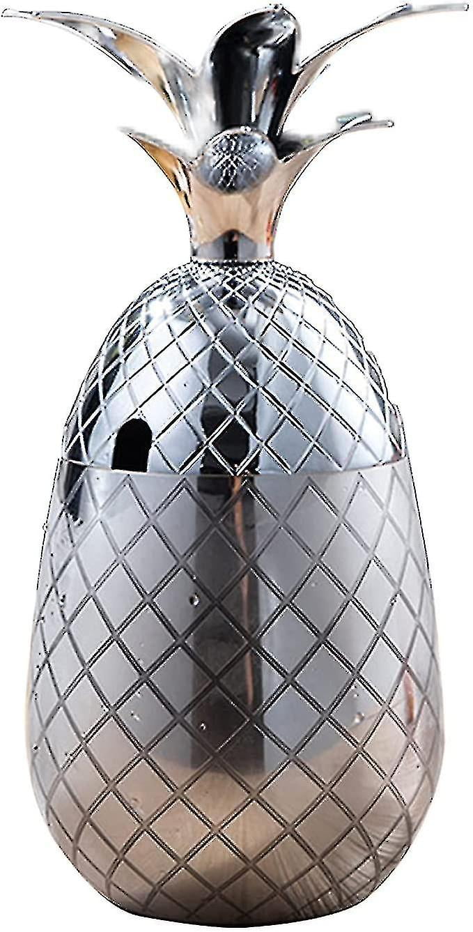 Pineapple Ice Bucket With Lid Drinks Bucket Metal Stainless Steel Ice