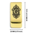 thumbnail image 2 of Stainless Steel Alphabet Letter G initial Classic Slim Money Clip Credit Card Holder, 2 of 2