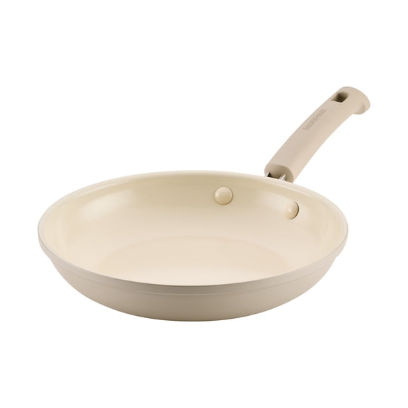 Farberware TrueCook 10in Ceramic Frying Pan, Dishwasher and Oven Safe, Taupe