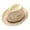 Beige, variant on Kids Straw Fedora Sun Hat Wide Brim Breathable Adjustable Beach Hat for Summer Outdoor,3-10 Years