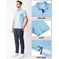 thumbnail image 4 of Men's Golf Shirts Short Sleeve Moisture Wicking Dry Fit Print Patterns Collared Performance Polo Golf Shirts for Men, 4 of 6