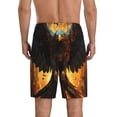 thumbnail image 4 of Lsque Cool Black Eagle Mens Sleep Pajama Shorts,Short Pajama Pants, Cotton Ultra-Soft Knit-Medium, 4 of 9