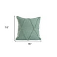 thumbnail image 3 of 18" X 18" Jade Green 100% Cotton Geometric Zippered Pillow, 3 of 9