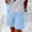 Blue, variant on Shorts for Women’s Casual Solid Sport Shorts with Elastic Waist and Pockets for Everyday Comfort and Playful Movement Blue L