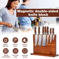 thumbnail image 5 of Austok Magnetic Knife Block Double Sided Magnetic Knife Holder Made of Acacia Wood for Kitchen Counter, 5 of 9