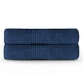 thumbnail image 2 of Lavish Touch 100% Egyptian 2 Ply Cotton 700 GSM Mosaic Pack of 2 Bath Sheets - Navy Peone (Blue), 2 of 7