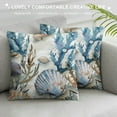 thumbnail image 3 of JRXY  Nautical Coastal Throw Pillow Covers Ocean Themed Beach Seashell Coral Starfish Pillows Case Soft Cushion Covers for Outdoor Sofa Home Decor White, 3 of 5