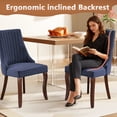 thumbnail image 5 of MIKIBAMA Upholstered Accent Chair for Dining Room with Curved Solid Wood Legs,Set of 2 (Blue), 5 of 5