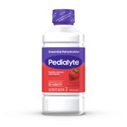 Pedialyte Essential Rehydration Electrolyte Drink, Strawberry, 1 Liter, Pack of 8